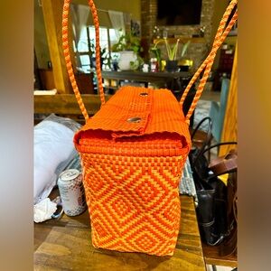 Handwoven basket bag